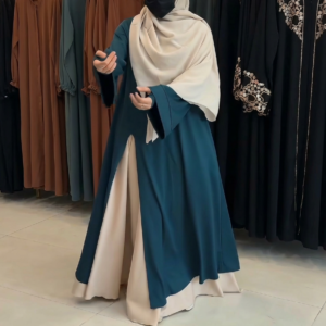 طقم فستان مزدوج اللون – أناقة راقية بلمسة عصرية